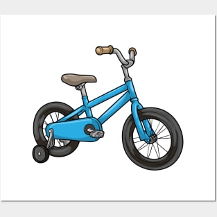 Kid's bike with Training wheels Posters and Art